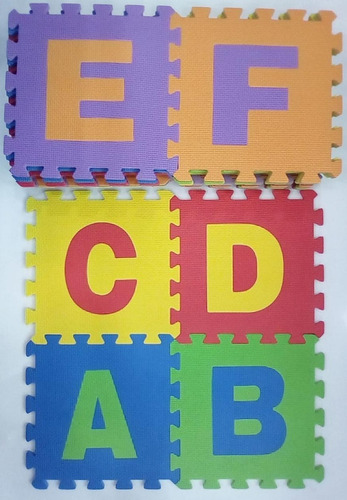 Imagen 6 de 7 de Tapete Fomi Fomy Foamy Niños Y Bebes Abacedario X 26 Piezas