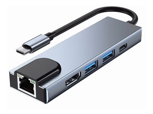 Tipo C Hub 5 En 1 Adaptador Usb C A Hdmi Con Ethernet