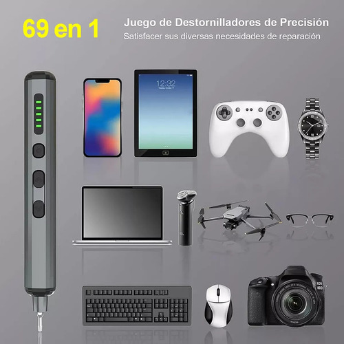 Juego De Desarmador Precisión Eléctrico Inalámbrico 69 Pcs