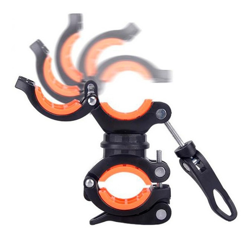 Suporte Farol Lanterna Universal Guidão Bicicleta Bike 360º