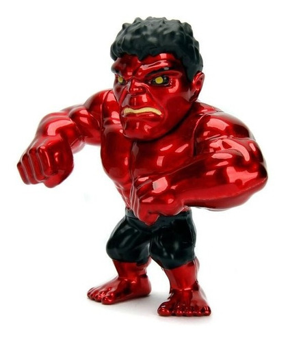 Imagen 1 de 3 de Hulk 10cm Red Rojo Figura De Metal Marvel Jada Metalfigs 