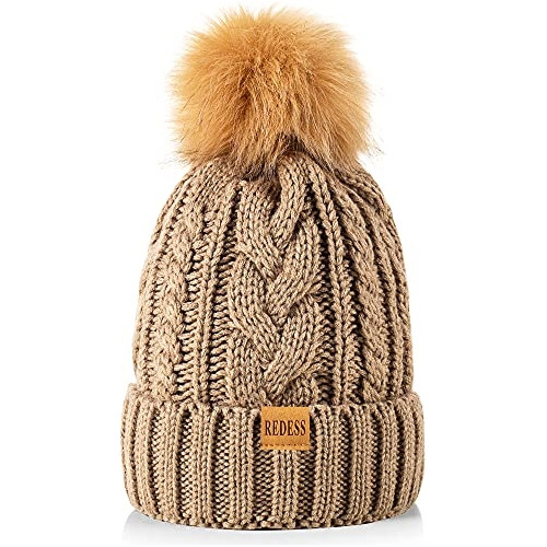 Gorro De Invierno Para Mujer Con Forro Polar Cálido