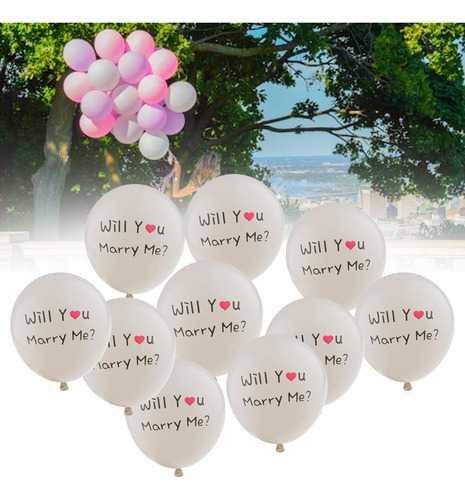 6 X 10 Globos Will You Marry Me, Globos De Propuesta, Globos