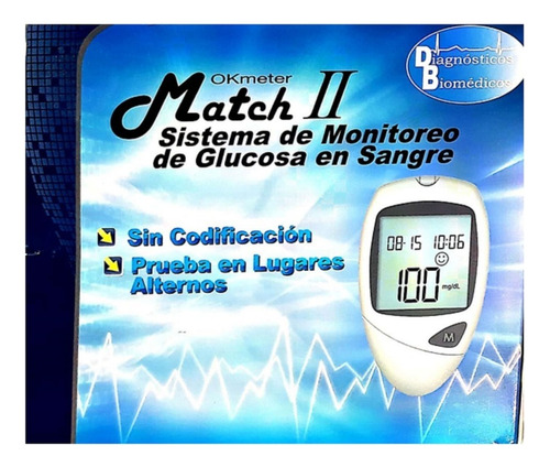 Sistema De Monitoreo De Glucosa En Sangre Okmeter Match Ii Color Blanco