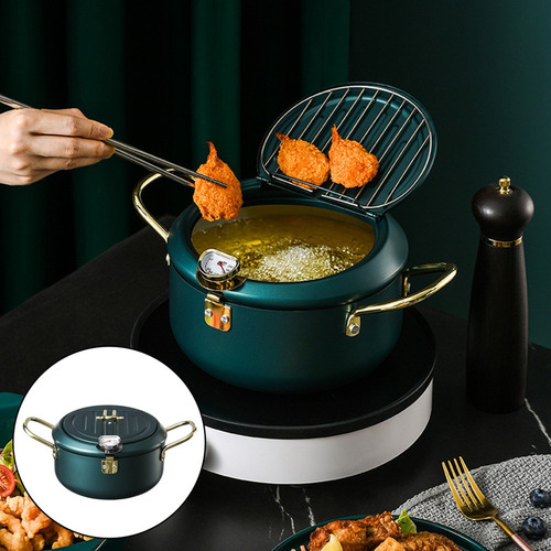 Q Papas Fritas Sartén Control De Temperatura 20cm Verde