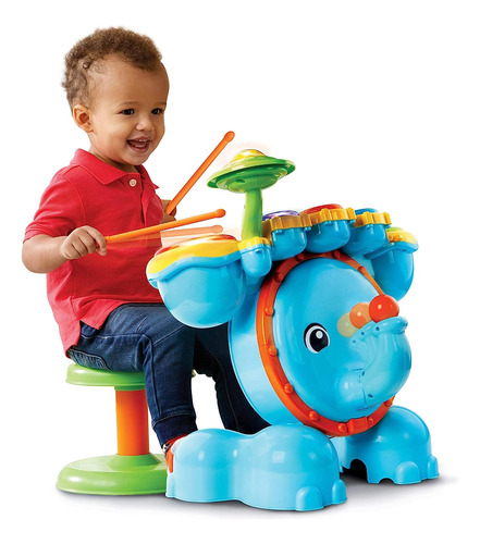 Imagen 2 de 9 de Vtech Blue Bateria Infantil Multirritmo Con Luz Y Sonido