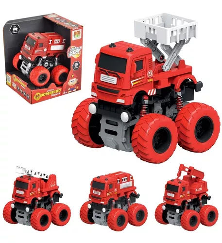 Carro Fricção Bombeiro 4×4 Maluco – DM Toys