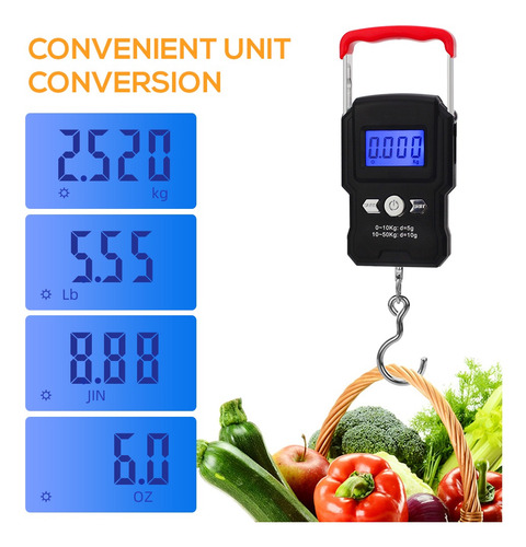 Báscula De Pesca Báscula Digital Electrónica 110lb 50kg