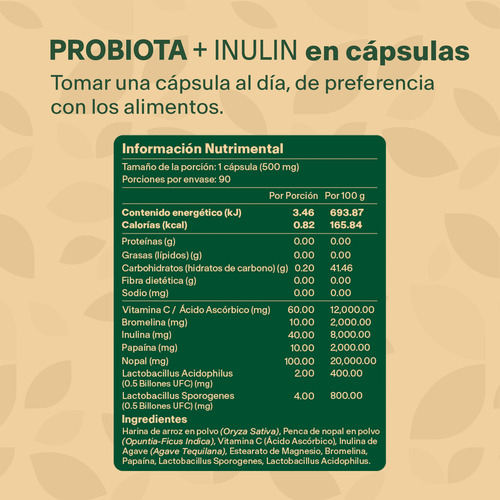 Probioticos Y Prebioticos Con 90 Capsulas | Vitalbotanics