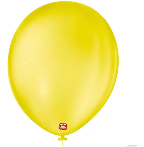 Balão Amarelo Citrino 11 Pol 28cm São Roque 50 Unid Full