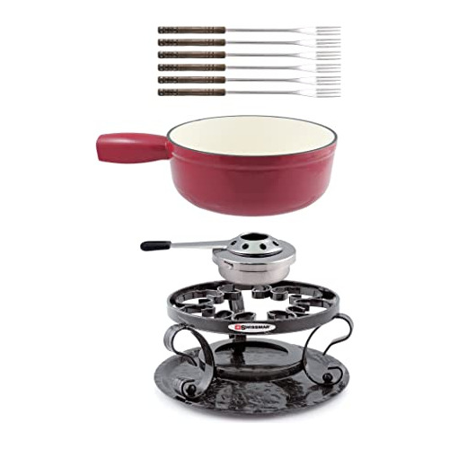Swissmar Lugano Juego De Fondue De Queso De Hierro Fundido D