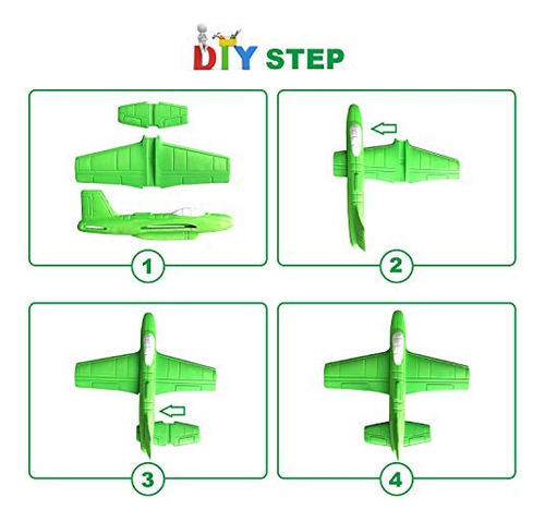 Aviones De Espuma 6 Piezas Planeador Al Aire Libre Para Niño Color