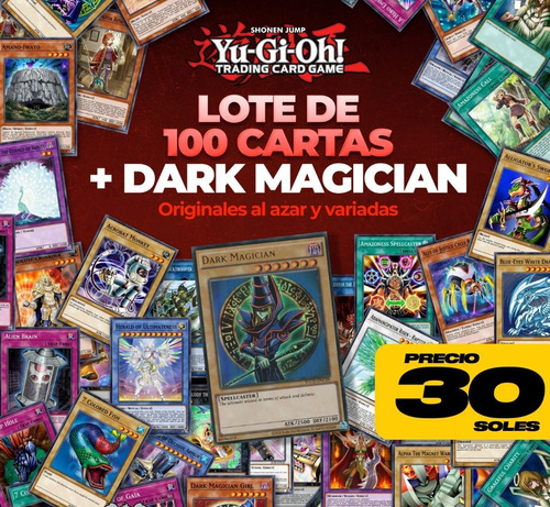 Lote De 100 Cartas Dark Magician 