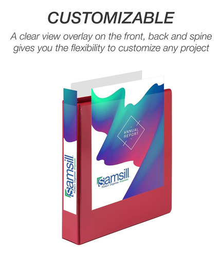 Binder Samsill Durable De 10 Cm Com Trava Em D, Anel Vermelh