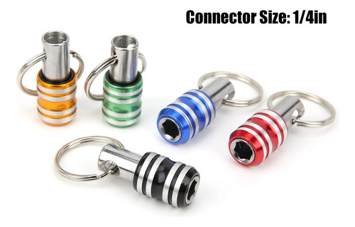 Set 5 Adaptadores 1/4 Tipo Llavero Para Puntas Hex