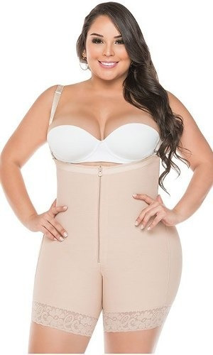 Imagen 2 de 8 de Faja Colombiana Salome Moldeadora Strapless Short 0214 Beige