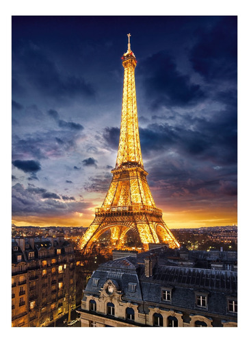 Imagen 2 de 2 de Rompecabezas Clementoni High Quality Collection Tour Eiffel 39514 de 1000 piezas