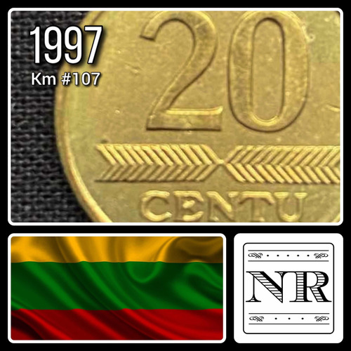 Lituania - 20 Centu - Año 1997 - Escudo - Km #107