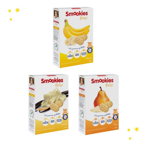 Imagen 1 de 6 de Galletitas Smookies Baby 6 Unidades 150gr. Mix Sabores