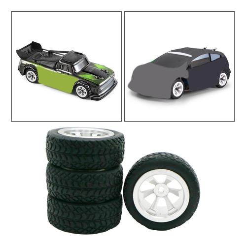 Pack De 2 Con 4x Crawler&wheel Tires 1.18 Para Wltoys 1:28