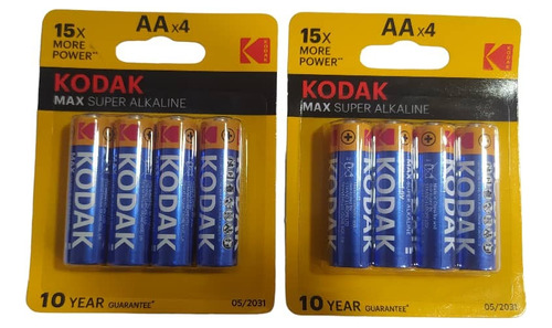 Pila Bateria A A Marca  Kodak Blister 8 Unidades 