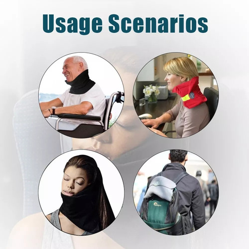. Almohada Inflable Para Viajes Con Reposacabezas