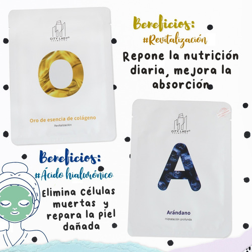 Imagen 4 de 10 de Set 10 Mascarilla Facial Hidratante Cuidado Piel Profesional
