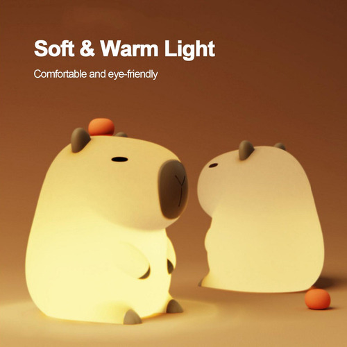 Luz Nocturna Capibara, Luz Animal, Usb, Recargable...