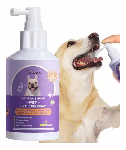 Spray De Limpieza Dental Para Mascotas (aliento Fresco) Sabor 1*50ml