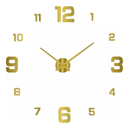Reloj De Pared Con Espejo 3d Sin Marco For Bricolaje, Gran
