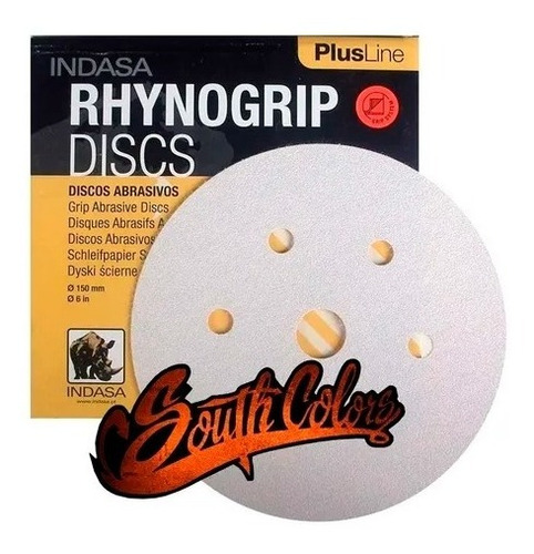 Disco Lija 150mm Rhynogrip Plus Grano 40 A 1000 X 10 Indasa 