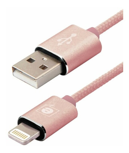 Cabo Celular Micro Usb 1.2 Metros Premium Cable Cor Rosa 0866