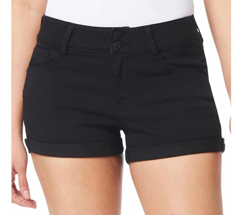 Wallflower Juniors Button Denim Sh Black Short P/dama