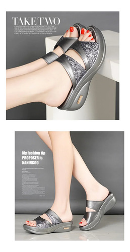 Zapatillas De Playa Con Lentejuelas De Verano Para Mujer