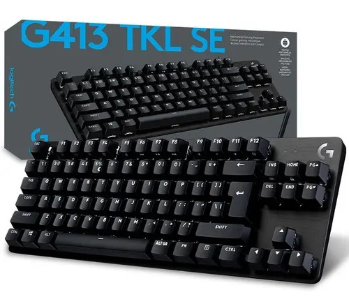Teclado mecânico para jogadores Logitech G413 Tkl Se (inglês) Cor do teclado: preto, idioma inglês, EUA