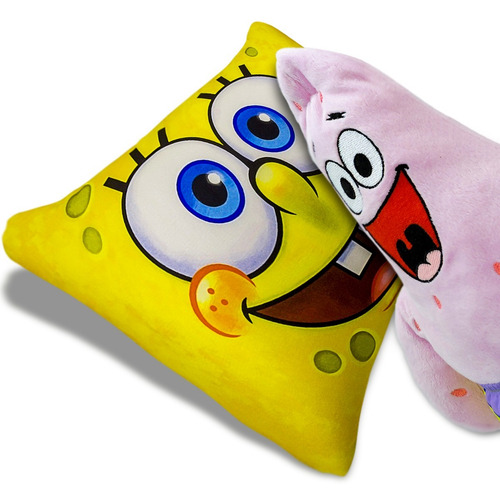 Almofada Bob Esponja Com Boneco De Pelúcia Patrick Promoção