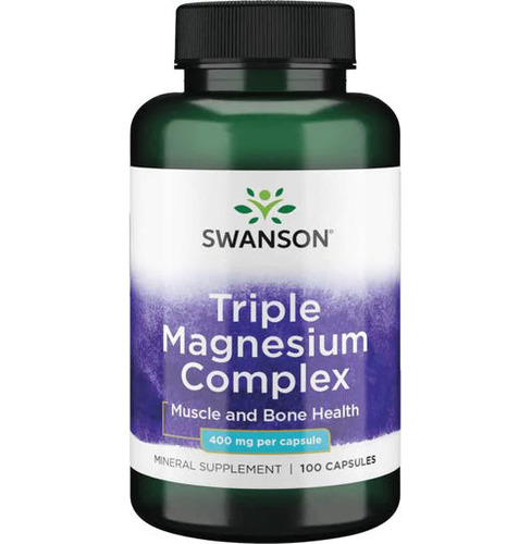 Swanson Triple Magnesio Complex 400mg 100 Cápsulas 