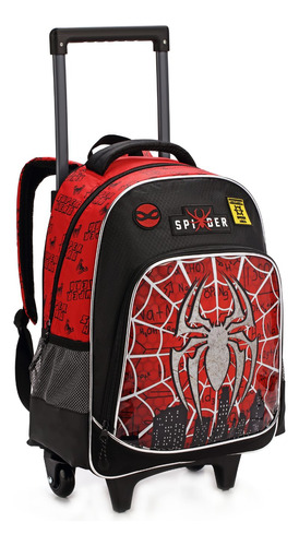 Mochila De Rodinha Infantil Escolar Menino Aranha Spider