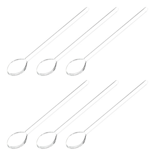 Cucharas Creativas De Vidrio Para Mezclar Café, 6 Unidades