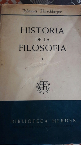 Historia De La Filosofia Hirschberger Biblioteca Herder