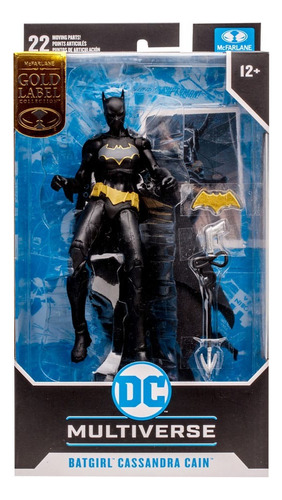 Etiqueta dourada Mcfarlane DC Batgirl Cassandra Cain 7 polegadas