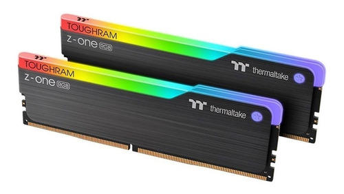 Imagen 1 de 2 de Memoria RAM Toughram Z-One RGB gamer color black  16GB 2 Thermaltake R019D408GX2-3600C18A