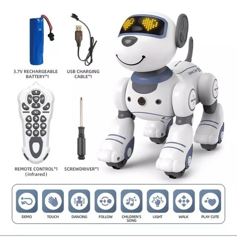 Robot En Forma De Perro Recargable De Control Remoto Y Senso