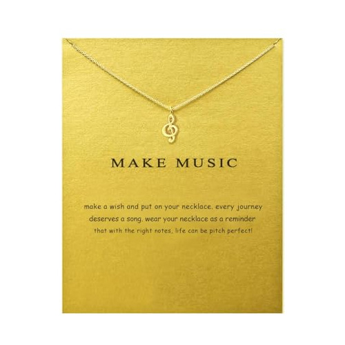 Collar Nota Musical: Regalo Para Amantes De La Música