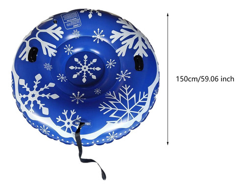 Tubo De Nieve Inflable Con Asas Y Cordón De 150 Cm De