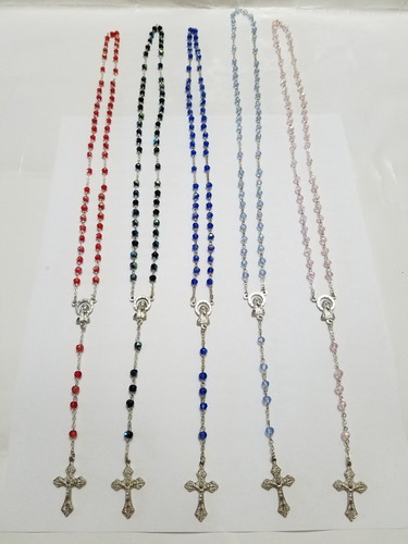 Rosarios Religiosos De Cristal Italiano 36 Cm