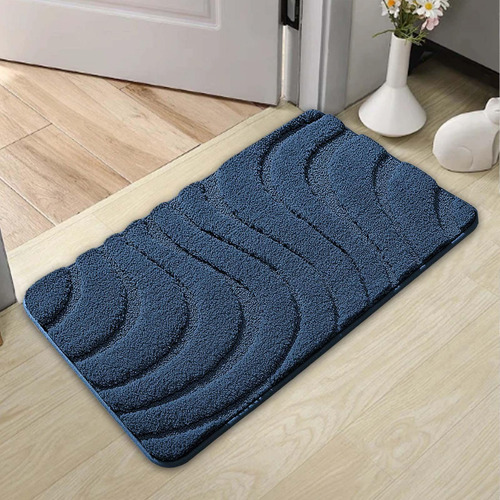 Alfombra De Baño, Alfombra De Entrada 40cmx60cm Azul
