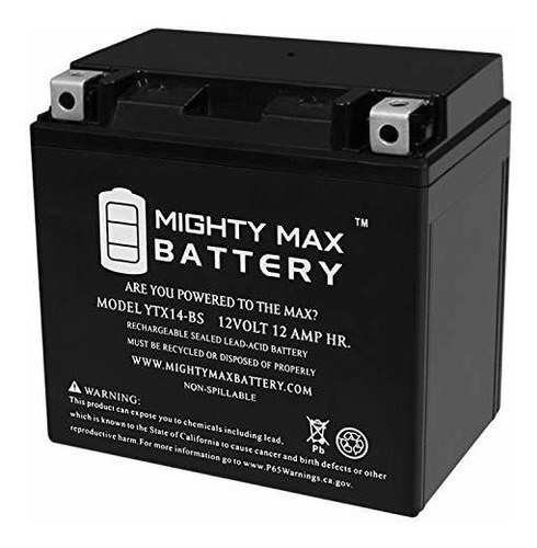 Mighty Max Batería Ytx14-bs Batería De Repuesto Para Honda T