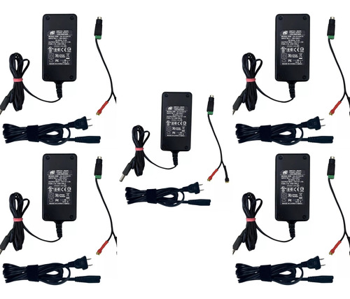 Paquete De 5 Cargadores Universales Para Batería De 12v 