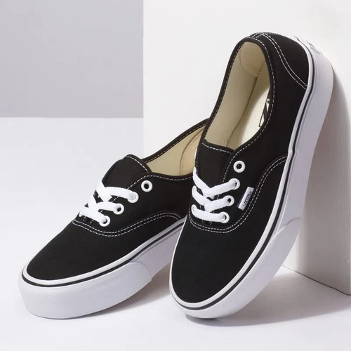 Tenis Vans Authentic Platform Color Negro Para Dama 22 Al 26